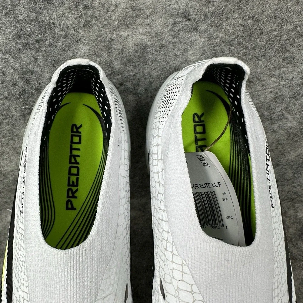 Adidas Predator Elite LL FG Soccer Cleats Mens Size 10 White Radiant Blaze Pack